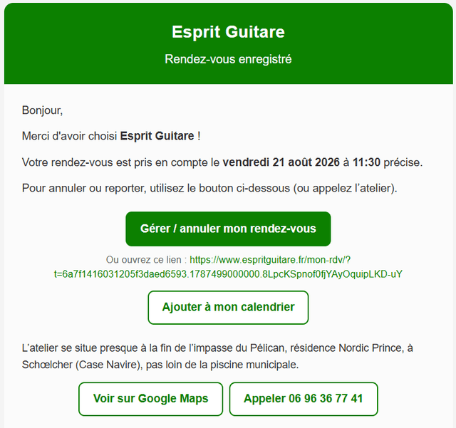 Esprit Guitare - Exemple Rendez vous