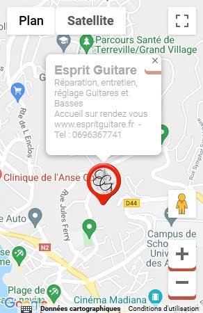 Plan d'accès à Esprit Guitare