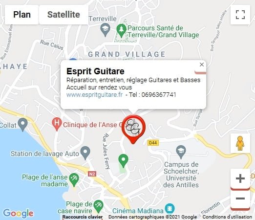 Plan d'accès à Esprit Guitare